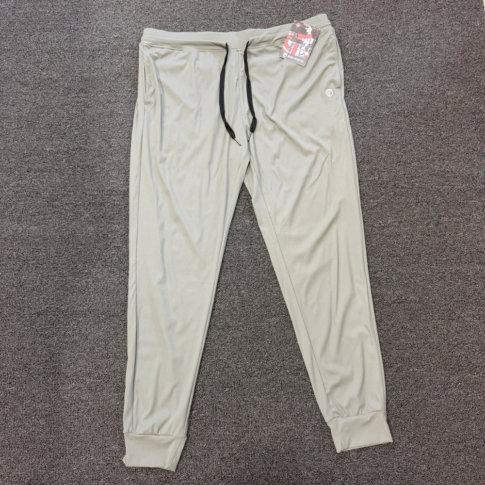 Born Primitive Recovery Joggers Mens XL Gray Ribbed Athletic Workout Pants NEW